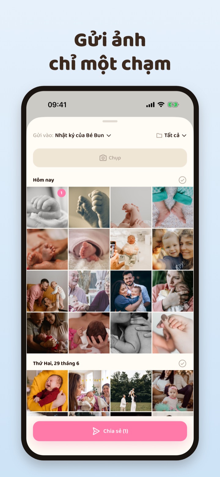Ảnh chụp màn hình DayLog — upload